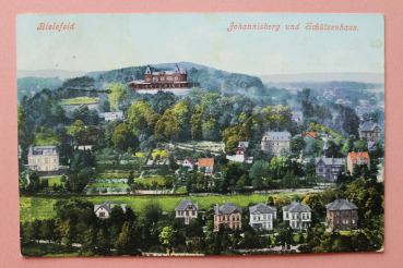 Postcard PC Bielefeld 1907 shooting house Villa Johannisberg Town architecture NRW